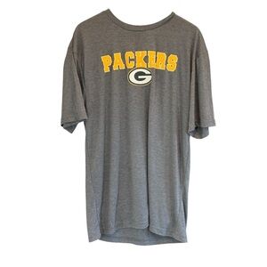 Team Apparel NFL Mens Size Large Gray Green Bay Packers Tee Shirt